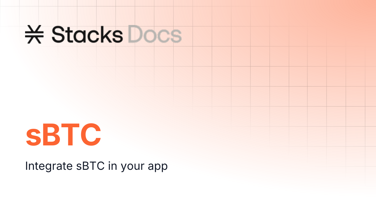 sBTC | Stacks Documentation